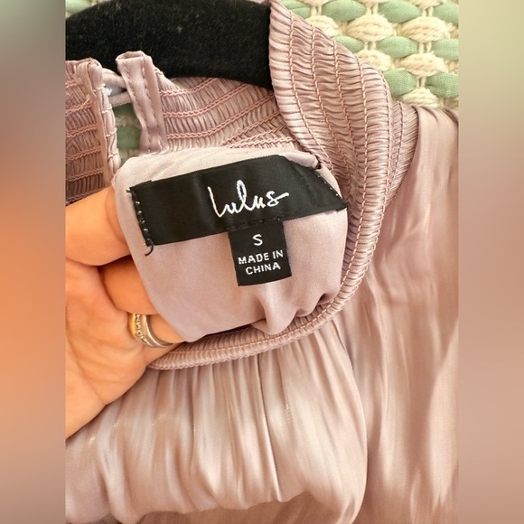 Take a Glance Lilac Tiered Mock Neck Midi Dress - Picture 5 of 5